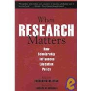 When Research Matters