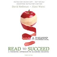 Read to Succeed A Thematic Approach to Academic Reading, Books a la Carte Edition