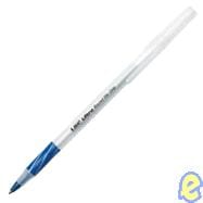 Ballpoint Pens, 1.0 mm, Medium Point, Clear Barrel, Blue Ink, Pack Of 12 Item # 112266