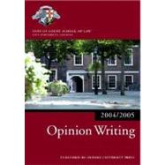 Opinion Writing 2004/2005