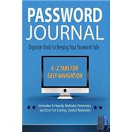Organizer Book for Keeping Your Passwords Safe