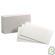 White Recycled Index Cards, Ruled, 3