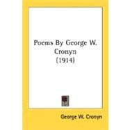 Poems By George W. Cronyn