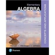 MyLab Math with Pearson eText -- 18 Week Standalone Access Card -- for Elementary Algebra Concepts and Applications book cover, ISBN 9780135902929