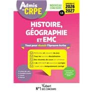 Admis au CRPE 2026-2027 - Epreuve écrite d'admissibilité L3 - Histoire Géographie EMC