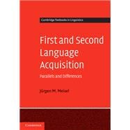 First and Second Language Acquisition: Parallels and Differences