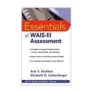 Essentials of WAIS® -III Assessment,9780471282952