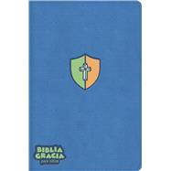 RVR 1960 Biblia gracia para niños, azul, símil piel