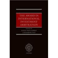 The Award in International Investment Arbitration