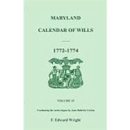 Maryland Calendar of Wills 1772-1774
