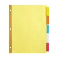 Big Tab Recycled Insertable Dividers,5-Tab, Multicolor,Buff Paper,8 1/2