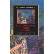 The Cambridge Companion to Contemporary Irish Poetry book cover, ISBN 9780521813013