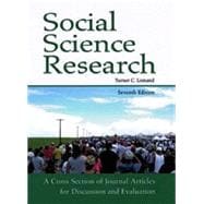 Social Science Research: A Cross Section of Journal Articles for Discussion and Evaluation