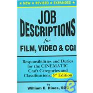 Job Descriptions for Film, Video & Cgi (Computer Generated Imagery)