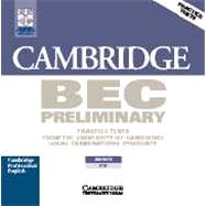 Cambridge BEC Preliminary Audio CD: Practice Tests from the University of Cambridge Local Examinations Syndicate
