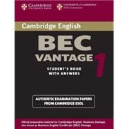 Cambridge BEC Vantage 1: Practice Tests from the University of Cambridge Local Examinations Syndicate