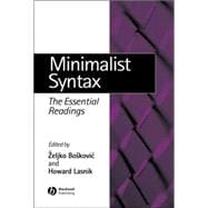 Minimalist Syntax The Essential Readings