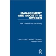 Management and Society in Sweden book cover, ISBN 9781138573048