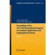Proceedings of the 2011 2nd International Congress on Computer Applications and Computational Science