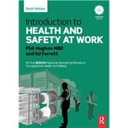 Introduction to Health and Safety at Work: for the NEBOSH National General Certificate in Occupational Health and Safety,9780415723084