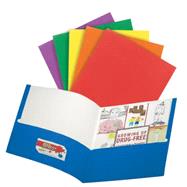 2-Pocket School-Grade Paper Folders, Letter Size, Assorted Colors, Pack Of 10 (Item #168423)