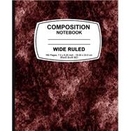 Red Marble Lined Composition Notebook