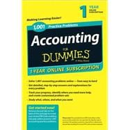 1,001 Accounting Practice Problems for Dummies 1-year Subscription Access Code Card