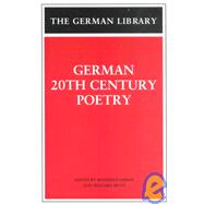 German 20th Century Poetry