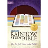 KJV Standard Rainbow Study Bible, Brown/Chestnut LeatherTouch
