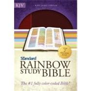 KJV Standard Rainbow Study Bible, Brown/Chestnut LeatherTouch