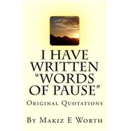 I Have Written 