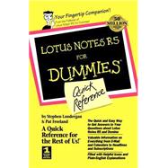 Lotus Notes R5 For Dummies Quick Reference
