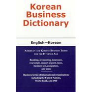 Korean Business Dictionary English-Korean,9780884003205