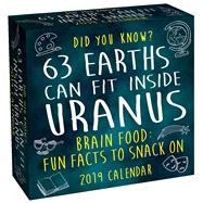 Did You Know? 2019 Day-to-Day Calendar 63 Earths Can Fit Inside Uranus