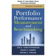 Portfolio Performance Measurement and Benchmarking, Chapter 16 - Factor Model (Barra) Performance Attribution