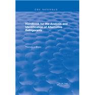 Handbook for the Analysis and Identification of Alternative Refrigerants: 0