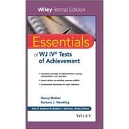 Essentials of WJ IV Tests of Achievement [Rental Edition],9781119623243