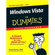 Windows Vista<sup><small>TM</small></sup> For Dummies<sup>®</sup> Quick Reference