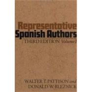 Representative Spanish Authors  Volume I