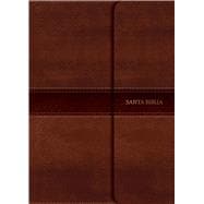 NVI Biblia Letra Súper Gigante marrón, símil piel con solapa con imán
