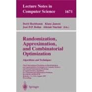Randomization, Approximation, and Combinatorial Optimization,9783540663294