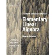 Elementary Linear Algebra, Student Solutions Manual, 8th Edition Update