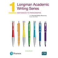 Longman Academic Writing Series 1 Sentences to Paragraphs, with Essential Online Resources
