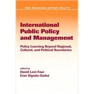International Public Policy and Management