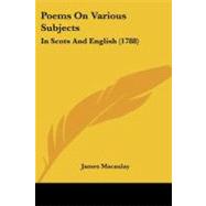 Poems on Various Subjects : In Scots and English (1788)