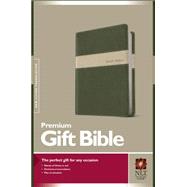 Premium Gift Bible NLTse TuTone lthrlke evergreen/stone