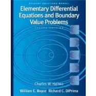 Student Solutions Manual to accompany Boyce Elementary Differential Equations and Boundary Value Problems, 8th Edition