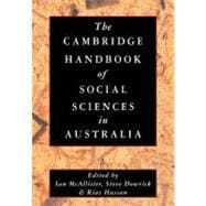 The Cambridge Handbook of Social Sciences in Australia