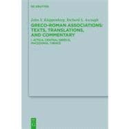 Greco-Roman Associations: Texts, Translations, and Commentary
