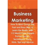 Business Marketing How to Boot Camp : The Fast and Easy Way to Learn the Basics with 112 World Class Experts Proven Tactics, Techniques, Facts, Hints, Tips and Advice